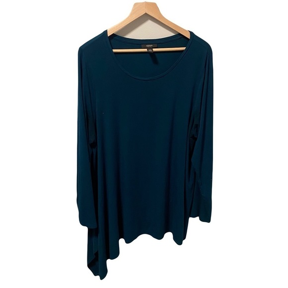 Alfani Turquoise asymmetrical top size 3x - Picture 1 of 4